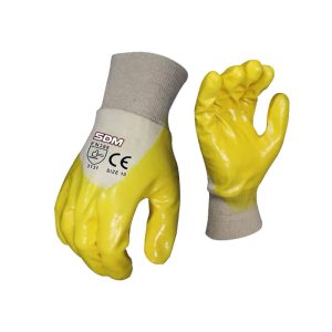 Waterproof Smooth Nitrile Gloves-Knuckle Style (Interlock Liner)